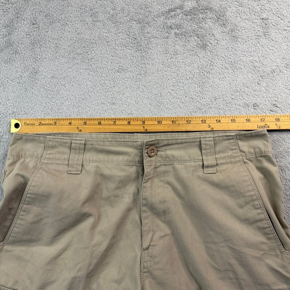 The North Face Rainier Surplus Cargo Shorts Mens 34 Tan Khaki Ripstop UPF 50